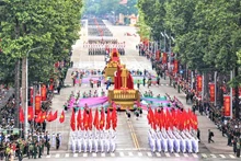 Répétition générale du défilé militaire et civil marquant le 80e anniversaire 80ᵉ anniversaire de la Révolution d’Août et de la Fête nationale du 2 septembre. Photo : VOV/NDEL.