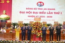 Le premier Congrès de l'organisation du Parti de la province d’An Giang pour le mandat 2025-2030. Photo : VNA.
