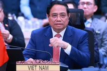 Le Premier ministre Pham Minh Chinh assiste au 28ᵉ Sommet ASEAN-Chine. Photo : Duong Giang/VNA.