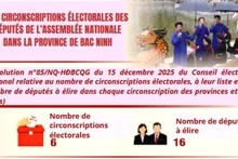 [Infographie] Les circonscriptions électorales des députés de l’Assemblée nationale dans la province de Bac Ninh