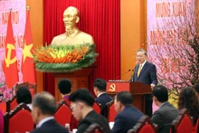 Le secrétaire général To Lam prend la parole lors de la rencontre. Photo : VNA.