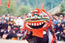 La danse du lion-chat est une expression culturelle caractéristique des Tay et Nung de Lang Son. Photo : NDEL.