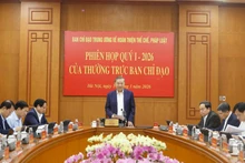 Le secrétaire général To Lam lors de la réunion. Photo : VNA.