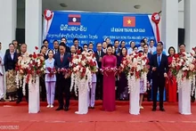 La cérémonie d’inauguration du bâtiment de traitement spécial à l’Hôpital provincial de Luang Namtha. (Photo : Nguyen Hong)