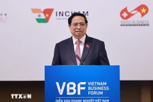 Le Premier ministre Pham Minh Chinh s'exprime au VBF. Photo : VNA.