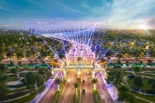 L’espace du boulevard lumière, imprégné de l’esprit du patrimoine Dong Son. Photo : VOV.