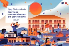 Un poster de promotion des Journées européennes du patrimoine. Photo : consulat général de France à Ho Chi Minh-Ville.