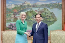 Le vice-Premier ministre et ministre des Affaires étrangères du Vietnam, Bui Thanh Son, et l’ambassadrice d’Australie, Gillian Bird. Photo : VNA.