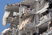 L’appartement de Mme Nguyen Thi Thuy, à Ramat Gan, a été gravement endommagé par l'impact des frappes aériennes.