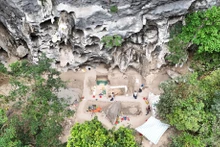 Le site archéologique de Mai Da Nguom vu d'en haut. Photo : VNA.
