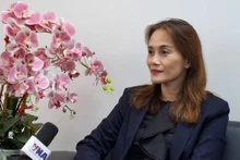 Nguyen Thi Thanh Van, vice-présidente de l’Association des entreprises vietnamiennes en Malaisie, répond à un entretien de la VNA. Photo: VNA