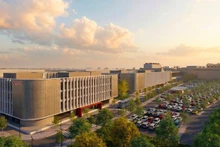 Image d’artiste de l'usine de fabrication de puces de Viettel dans le parc de haute technologie de Hoa Lac. Photo : HNM