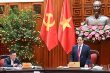 Le Premier ministre s'exprime lors de l'événement. Photo : NDEL.