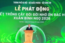 Le secrétaire général du Parti, To Lam, prend la parole. Photo : Hong Ngoc.