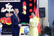 L’ambassadrice du Vietnam en Turquie, Dang Thi Thu Ha et le vice-gouverneur d'Istanbul, Mehmet Sülün. Photo : VNA.