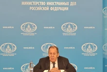 Le ministre russe des Affaires étrangères, Sergueï Lavrov, s'exprime lors d'une conférence de presse organisée le 20 janvier à Moscou pour dresser le bilan des activités diplomatiques russes de l'année 2025. Photo : VNA.