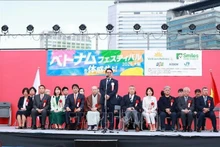 Le consul général du Vietnam à Osaka, Ngo Trinh Ha, s'exprime. Photo : VNA.