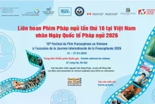 Affiche du 16e Festival du film francophone au Vietnam. Photo : BTCCC/CVN.