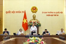 Le président de l’Assemblée nationale, Tran Thanh Man, préside la 55e réunion du Comité permanent de l’Assemblée nationale. Photo : VNA.