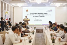 Cérémonie de lancement officiel de la Mobilité des enseignant(e)s volontaires de l'OIF au Cambodge, le 16 janvier 2026 à Phnom Penh. Photo : OIF/CVN.