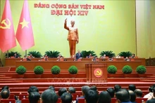 Le secrétaire général du PCV, To Lam, lors du XIVᵉ Congrès national du PCV. Photo : VNA.