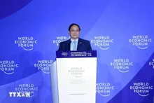 Le Premier ministre Pham Minh Chinh prend la parole lors de l'événement. Photo : VNA.