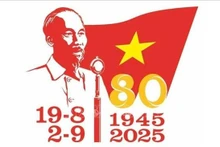 Logo officiel des 80 ans de la Révolution d'Août et de la Fête nationale. Photo : VNA.