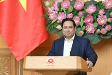 Le Premier ministre Pham Minh Chinh prononce un discours d’orientation lors de la conférence.