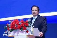 Le Premier ministre Pham Minh Chinh lors de la réunion. Photo : VNA.