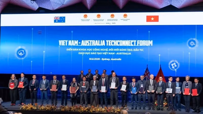 Lors du forum Vietnam – Australie sur les sciences, les technologies, l’innovation, l’investissement, l’éducation, la formation et le développement des ressources humaines (Vietnam – Australia TechConnect 2026), le 10 août à Sydney. Photo : Ha Long/NDEL.