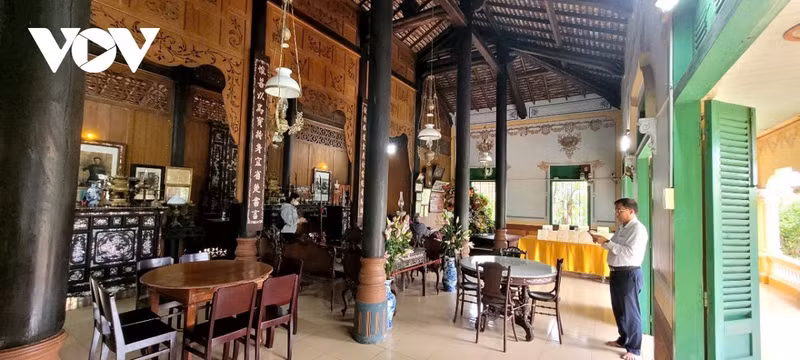 Le village de Dong Hoa Hiep conserve actuellement environ sept maisons anciennes, âgées de 150 à 220 ans, ainsi que 29 maisons construites il y a 80 à 100 ans. Photo : VOV