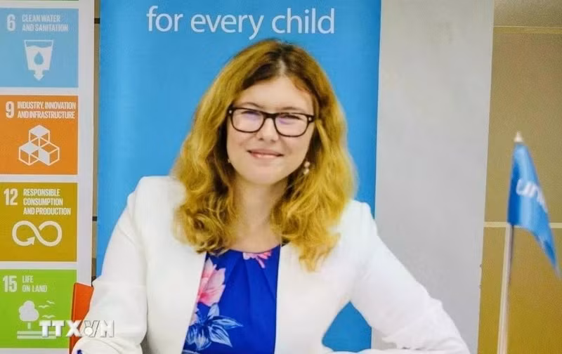 La représentante de l'UNICEF au Vietnam, Silvia Danailov. Photo : VNA.