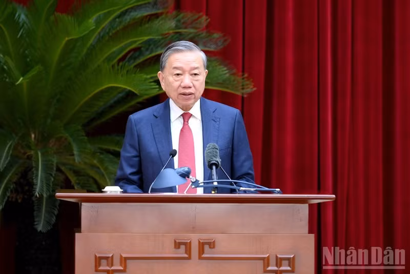 Le secrétaire général du Comité central du Parti, To Lam. Photo: NDEL