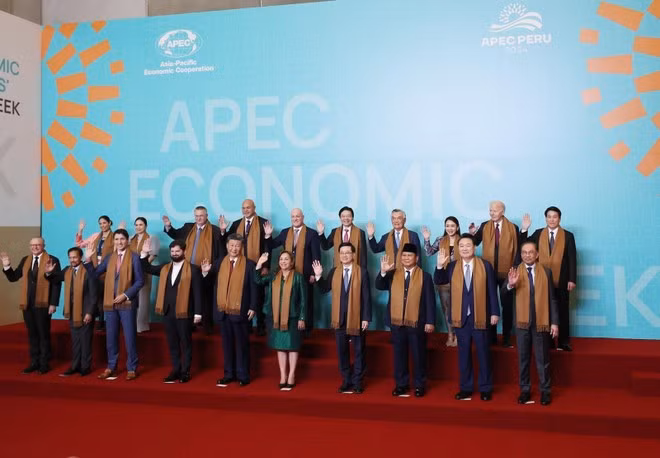 Le président Luong Cuong et les dirigeants assistent au 31e sommet de l'APEC à Lima, au Pérou. Photo : VNA.