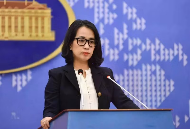 La porte-parole du ministère vietnamien des Affaires étrangères, Pham Thu Hang. Photo : VNA. 