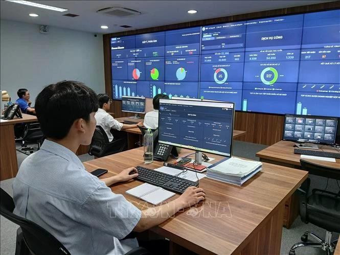 Au Centre des opérations intelligentes (IOC) de Da Nang. Photo : VNA. 