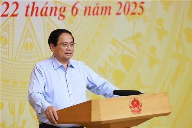 Le Première ministre Pham Minh Chinh lors de l'événement. Photo : VNA. 
