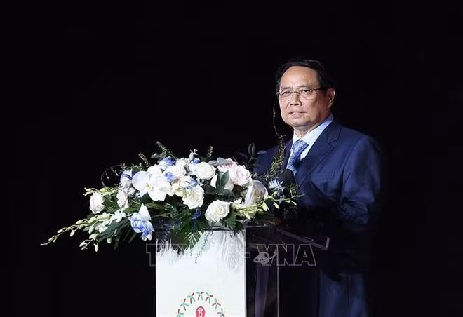 Le Premier ministre Pham Minh Chinh lors de la cérémonie d'ouverture du Festival. Photo : VNA.