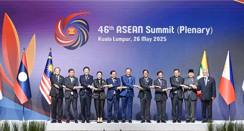 Lors de la séance plénière du 46e Sommet de l'ASEAN, le 26 mai 2025 à Kuala Lumpur, en Malaisie. Photo : VNA.