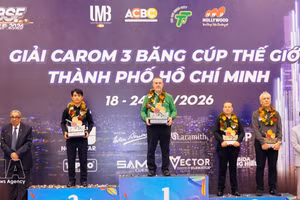 Le joueur belge Frederic Caudron remporte la Coupe du monde de billard carambole à trois bandes 2026. Photo : VNA. 