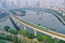 La partie aérienne de la ligne 3 du métro de Hanoï est aujourd’hui pleinement opérationnelle. Photo: vneconomy.vn