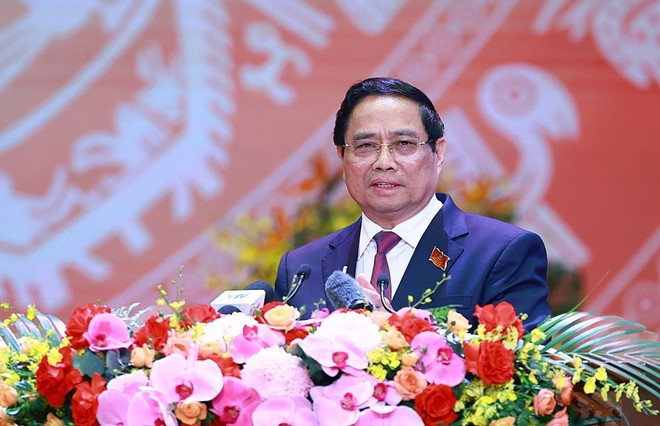 Le Premier ministre Pham Minh Chinh prend la parole lors de l'événement. Photo : VNA. Le Premier ministre Pham Minh Chinh prend la parole lors de l'événement. Photo : VNA.