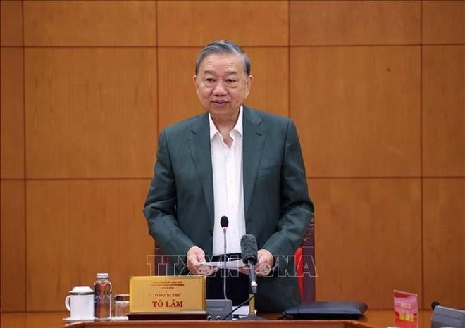 Le secrétaire général du Parti, To Lam. Photo : VNA.