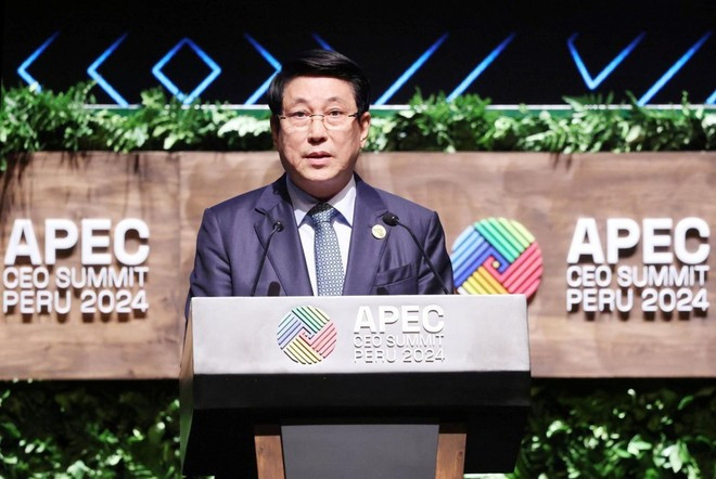 Le président Luong Cuong au Sommet de l'APEC 2024. Photo : VNA. Le président Luong Cuong au Sommet de l'APEC 2024. Photo : VNA.