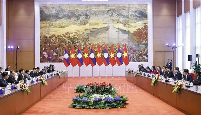 Panorama de l'entrevue. Photo : VNA.