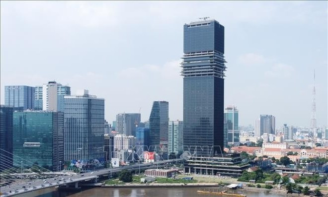 Le bâtiment du Saigon Marina IFC est le premier projet privé contribuant à la réalisation de l'objectif de construction d'un Centre financier international du Vietnam à Hô Chi Minh-Ville. Photo : VNA.