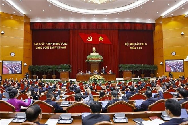 Le 15e Plénum du Parti communiste du Vietnam (XIIIe mandat). Photo : VNA.