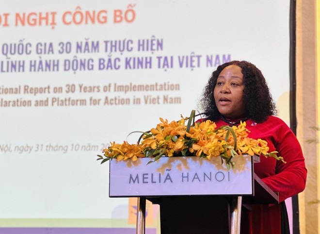Caroline Nyamayemombe, représentante en chef d’ONU Femmes au Vietnam. Photo : VNA. Caroline Nyamayemombe, représentante en chef d’ONU Femmes au Vietnam. Photo : VNA.