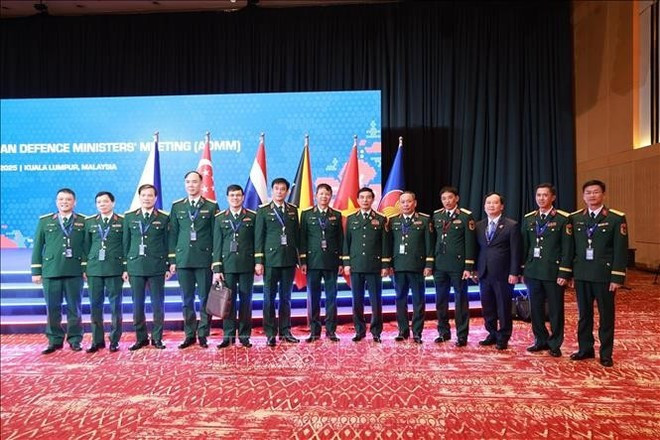 La haute délégation vietnamienne participe à l'ADMM-19. Photo : VNA.