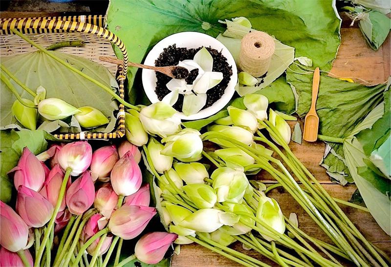 Le thé au lotus vietnamien
